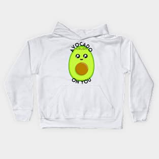 Avocado Cute Food Sticker Kids Hoodie